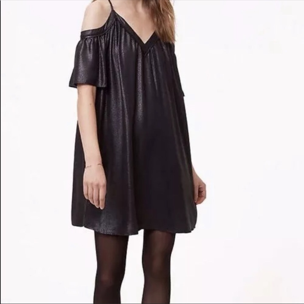LOFT Cold Shoulder Swing Dress M